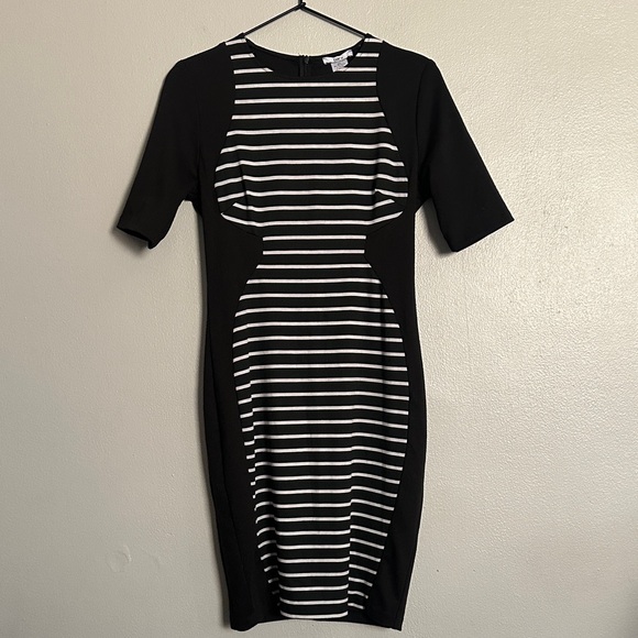 Bar III Black and White Striped Dress - Picture 1 of 7